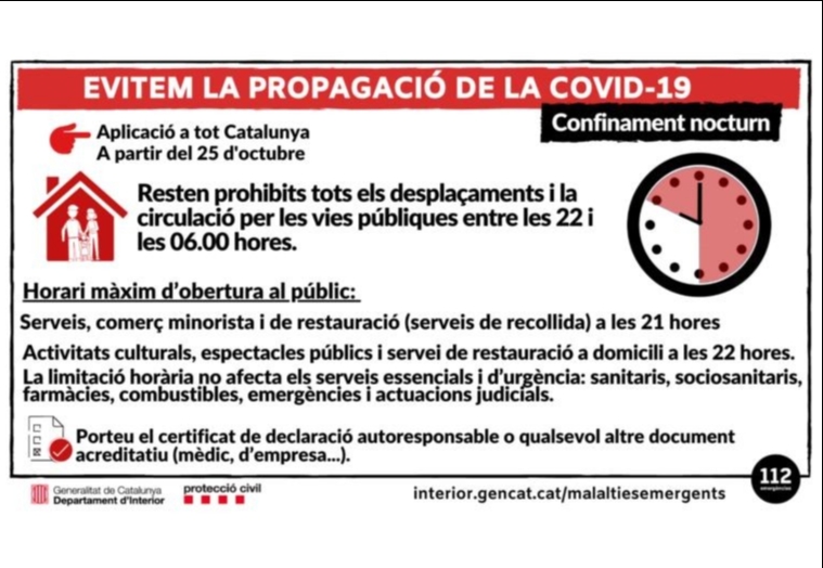 Noves mesures i restriccions per la Covid-19